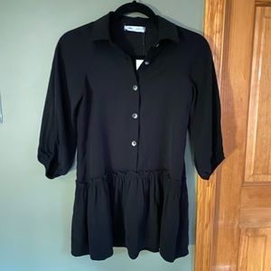 Black button up Zara dress. Never worn with tags!